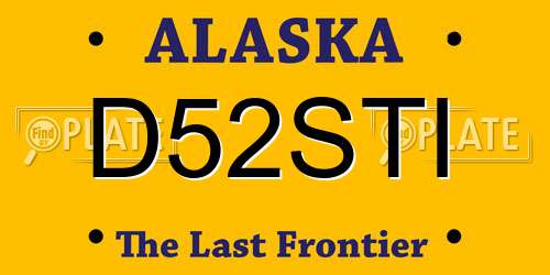 D52STI Alaska License Plate