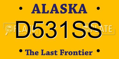 D531SS Alaska License Plate