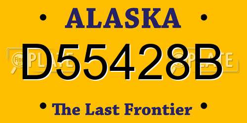 D55428B Alaska License Plate
