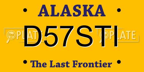 D57STI Alaska License Plate