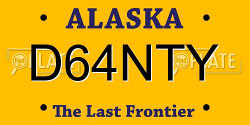 D64NTY Alaska License Plate