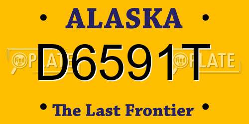D6591T Alaska License Plate