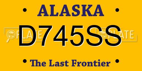 D745SS Alaska License Plate