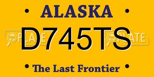 D745TS Alaska License Plate
