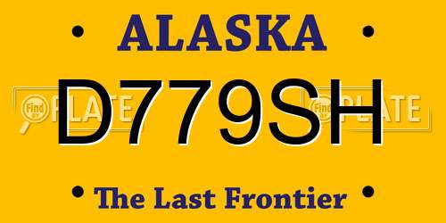 D779SH Alaska License Plate