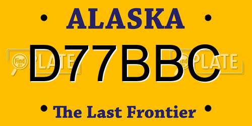 D77BBC Alaska License Plate