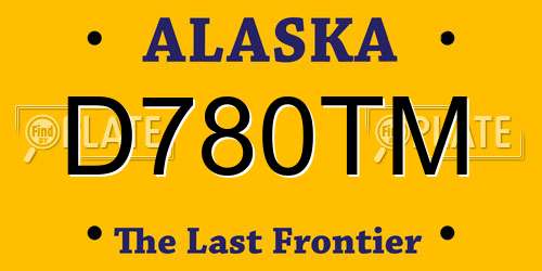 D780TM Alaska License Plate