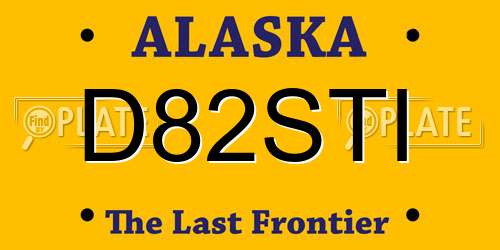 D82STI Alaska License Plate