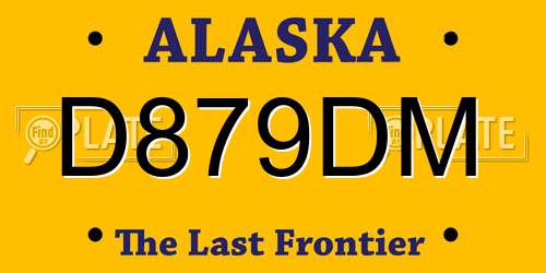 D879DM Alaska License Plate