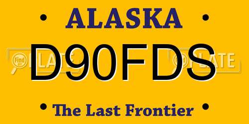 D90FDS Alaska License Plate
