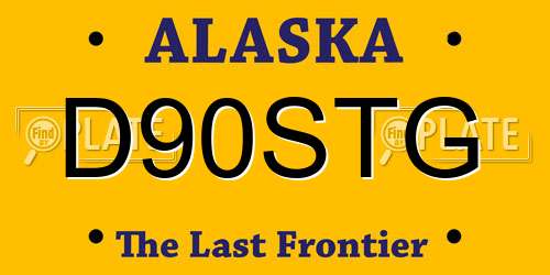 D90STG Alaska License Plate