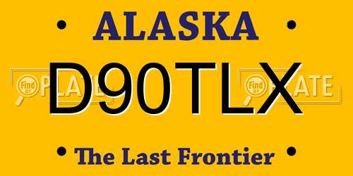 D90TLX Alaska License Plate