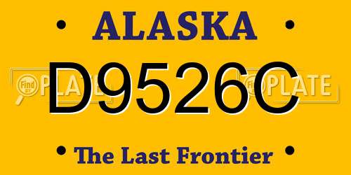 D9526C Alaska License Plate
