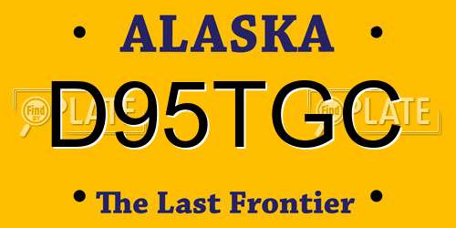 D95TGC Alaska License Plate
