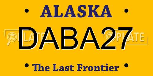 DABA27 Alaska License Plate