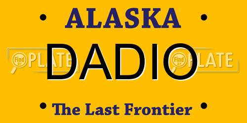 DADIO Alaska License Plate