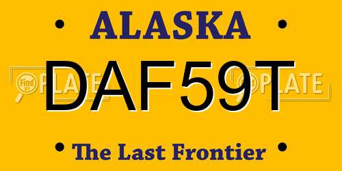 DAF59T Alaska License Plate