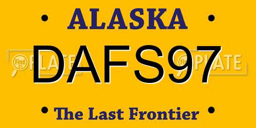 DAFS97 Alaska License Plate