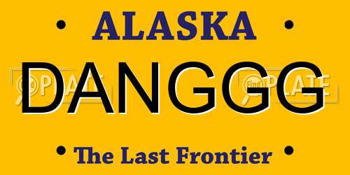 DANGGG Alaska License Plate