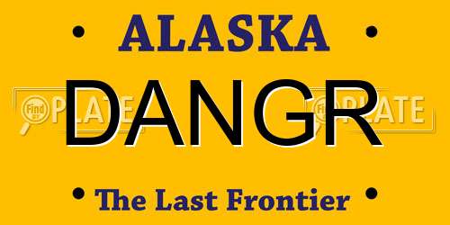 DANGR Alaska License Plate