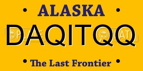 DAQITQQ Alaska License Plate