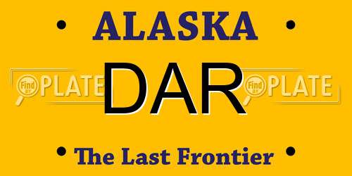 DAR Alaska License Plate