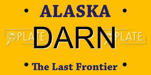 DARN Alaska License Plate