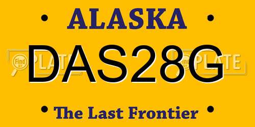 DAS28G Alaska License Plate