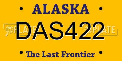 DAS422 Alaska License Plate