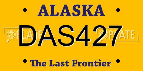 DAS427 Alaska License Plate