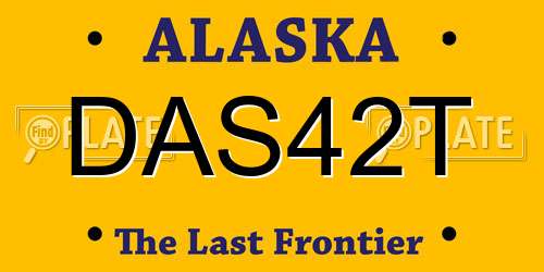 DAS42T Alaska License Plate