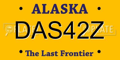 DAS42Z Alaska License Plate