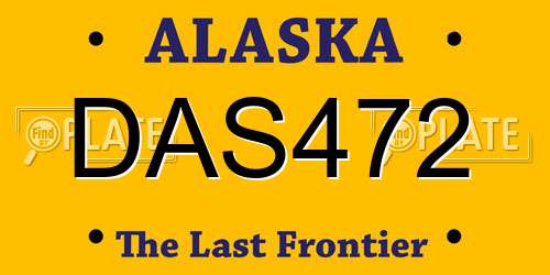 DAS472 Alaska License Plate