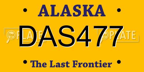 DAS477 Alaska License Plate
