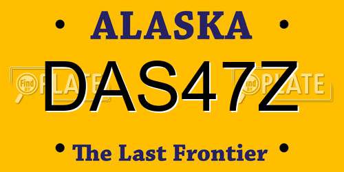 DAS47Z Alaska License Plate