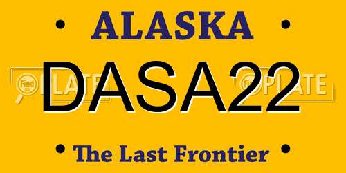 DASA22 Alaska License Plate