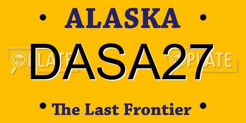 DASA27 Alaska License Plate