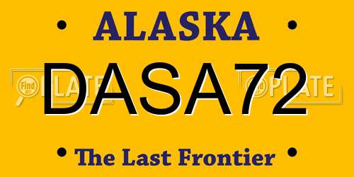 DASA72 Alaska License Plate