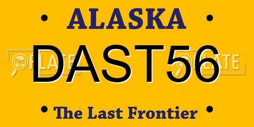 DAST56 Alaska License Plate