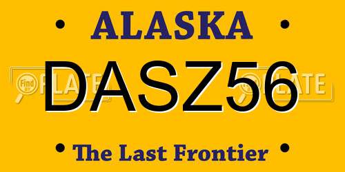 DASZ56 Alaska License Plate