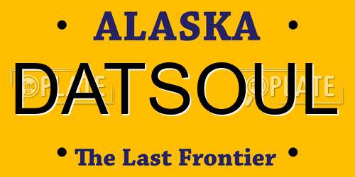 DATSOUL Alaska License Plate