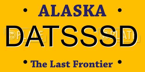 DATSSSD Alaska License Plate