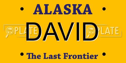 DAVID Alaska License Plate
