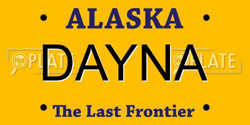 DAYNA Alaska License Plate