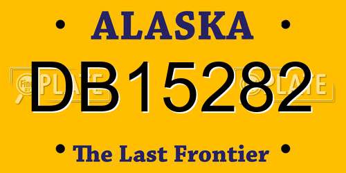 DB15282 Alaska License Plate