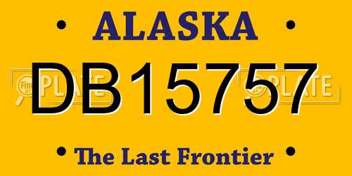 DB15757 Alaska License Plate