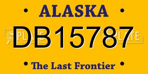 DB15787 Alaska License Plate