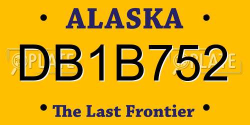 DB1B752 Alaska License Plate