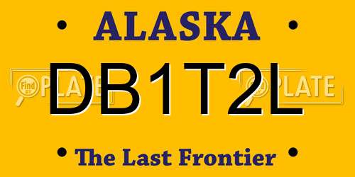 DB1T2L Alaska License Plate