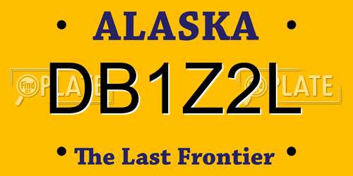 DB1Z2L Alaska License Plate